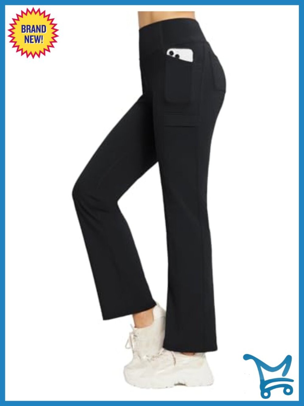Fleece Lined Thermal Winter Pants High Rise Bootcut with Pockets